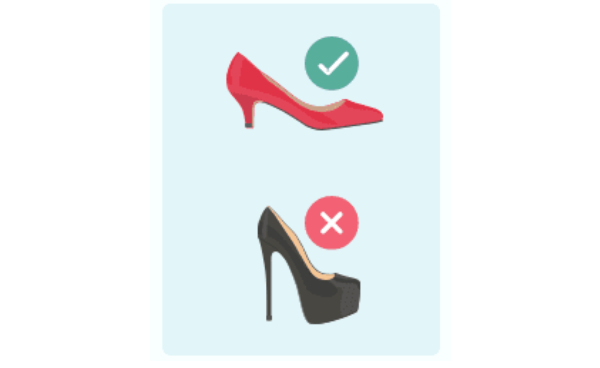 feet care - short heels over stilettos